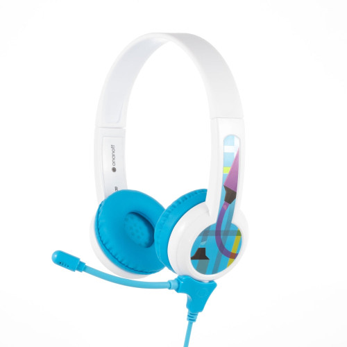 BUDDYPHONES Studybuddy Headphones with Mic and Extra Audio Cable - Blue-Blue / Kids Audio / New