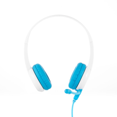 BUDDYPHONES Studybuddy Headphones with Mic and Extra Audio Cable - Blue-Blue / Kids Audio / New