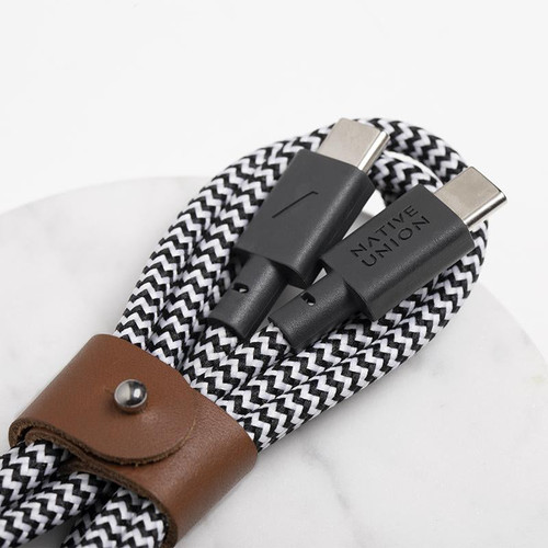 NATIVE UNION Belt USB-C to USB-C Charging Cable - 1.2M - Zebra-Multi-color / Cables USB-C to USB-C / New
