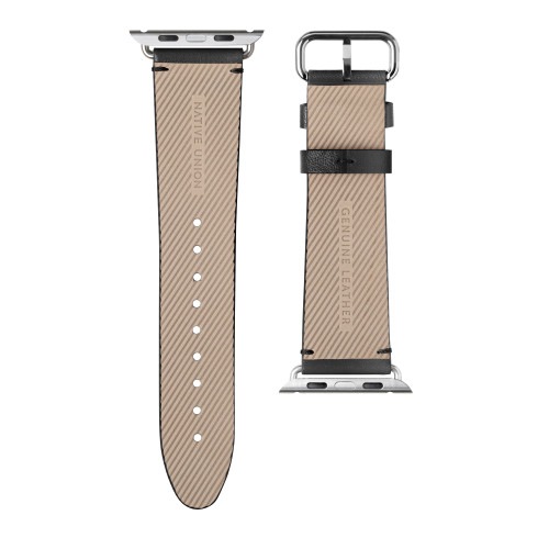 NATIVE UNION Classic Strap for Apple Watch Series 1-8 & SE 42/44mm Genuine Ital-Black / Smart Watch Cases & Straps / New NATIVE UNION Classic Strap for Apple Watch Series 1-8 & SE 42/44mm Genuine Ital-Black / Smart Watch Cases & Straps / New