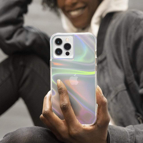 CASE-MATE iPhone 12/12 Pro - Soap Bubble Case - Iridescent w/ Micropel