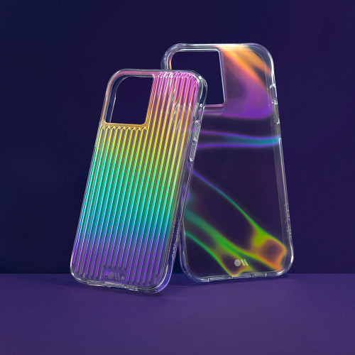 CASE-MATE iPhone 12 Mini - Tough Groove Case - Iridescent w/ Micropel