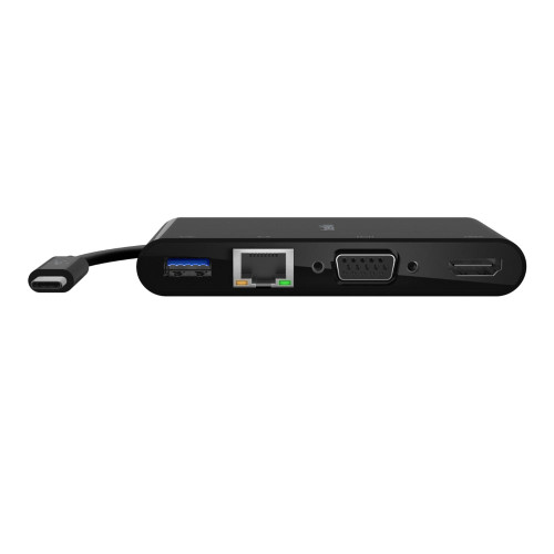 BELKIN USB-C to HDMI, VGA, USB-A and Gigabit Ethernet - Black
