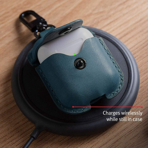 TWELVE SOUTH AirSnap Leather Protective Case for AirPods - Teal