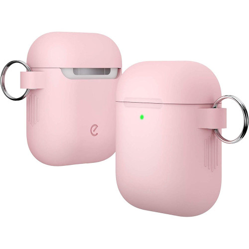 KEYBUDZ PodSkinz Switch Case with Carabiner for AirPods 1 & 2 - Blush Pink