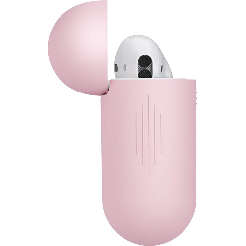 KEYBUDZ PodSkinz Switch Case with Carabiner for AirPods 1 & 2 - Blush Pink