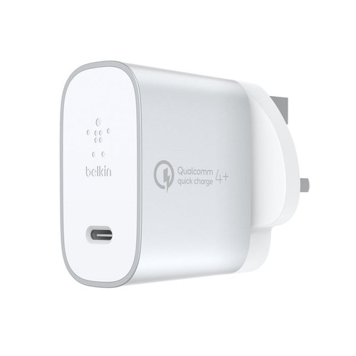 Belkin BOOST CHARGE USB-C Home Charger + Cable with Quick Charge 4+ with 1.5 m -Silver / Home Chargers / New