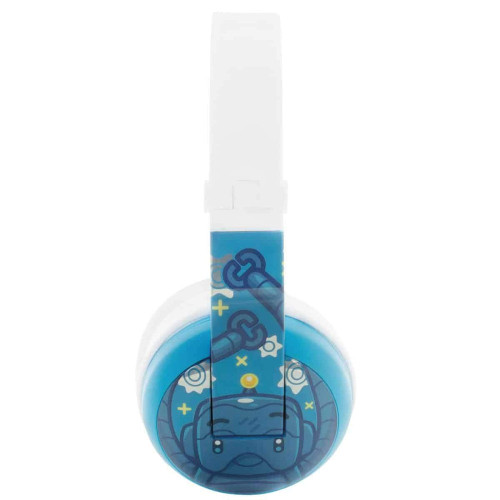 BUDDYPHONES Wave Bluetooth Headphones Waterproof Robot - Blue-Blue / Kids Audio / New