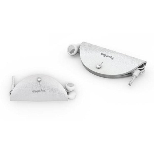 POUCH PALS Metallic Cord Case Silver-Silver / Audio Accessories / New