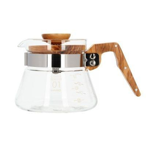 Hario - Glass Coffee Server 400ml - Olive Wood