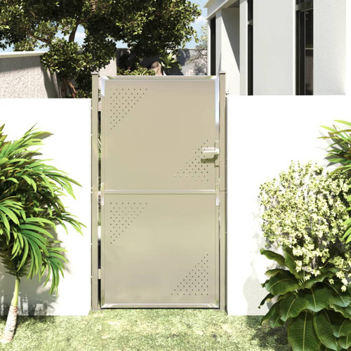 vidaXL Garden Gate 100x180 cm Stainless Steel