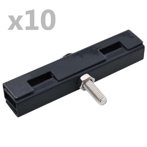 vidaXL Garden U Mat Connector 10 Sets Anthracite