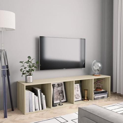 vidaXL Book Cabinet/TV Cabinet Sonoma Oak 143x30x36 cm