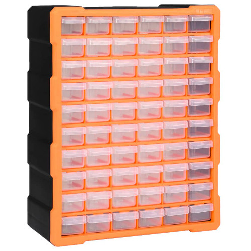 vidaXL Multi-drawer Organiser with 60 Drawers 38x16x47.5 cm