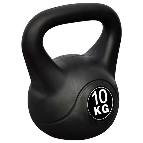 vidaXL Kettlebell 10 kg Concrete with Plastic Coated