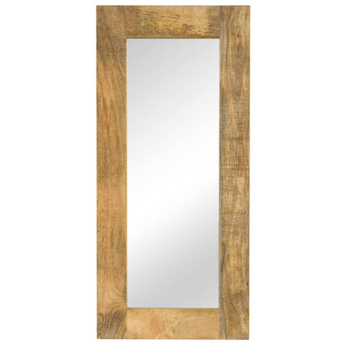 vidaXL Mirror Solid Mango Wood 50x110 cm