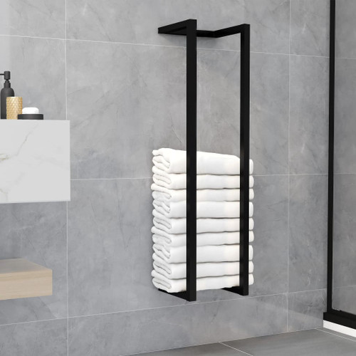 vidaXL Towel Rack Black 25x20x95 cm Iron