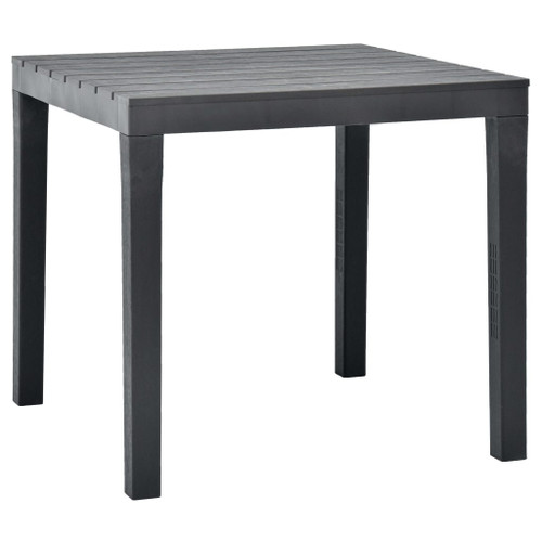 vidaXL Garden Table Anthracite 78x78x72 cm Plastic