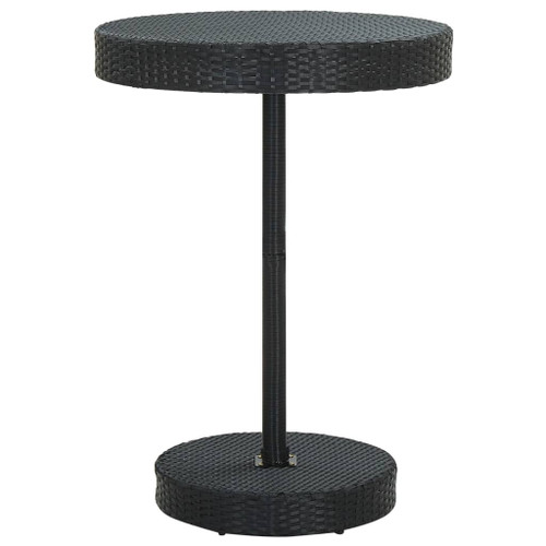 vidaXL Garden Table Black 75.5x106 cm Poly Rattan