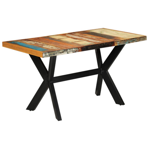 vidaXL Dining Table 140x70x75 cm Solid Wood Reclaimed