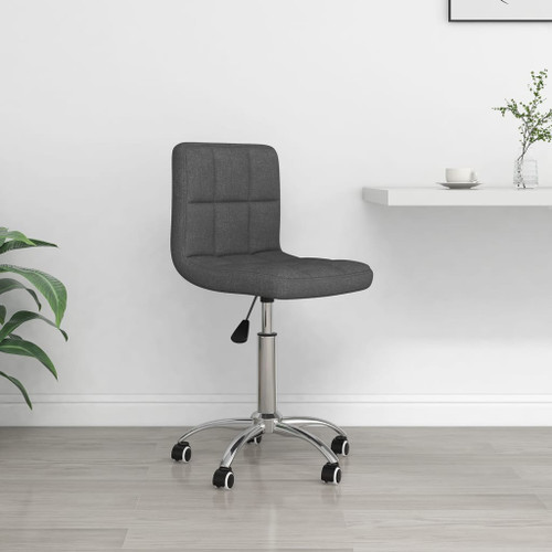 vidaXL Swivel Office Chair Dark Grey Fabric