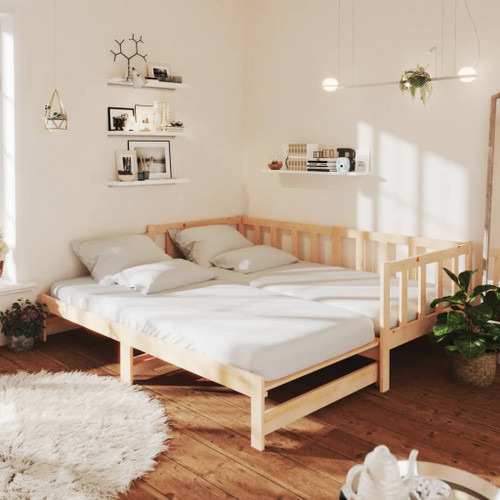 vidaXL Pull-out Day Bed without Mattress 2x(90x200)cm