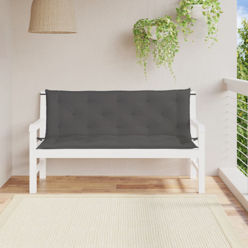 vidaXL Garden Bench Cushion Anthracite 150x(50+50)x7cm Oxford Fabric