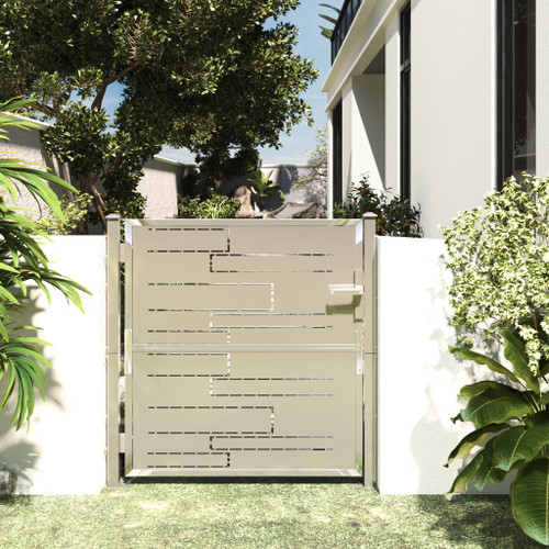 vidaXL Garden Gate 100x100 cm Stainless Steel