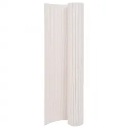 vidaXL Double-Sided Garden Fence 110x500 cm White