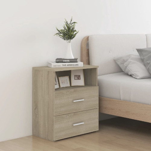 vidaXL Bed Cabinet Sonoma Oak 50x32x60 cm