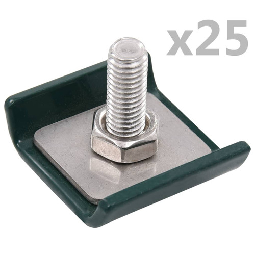 vidaXL Grid Mat Connector 25 Sets Green