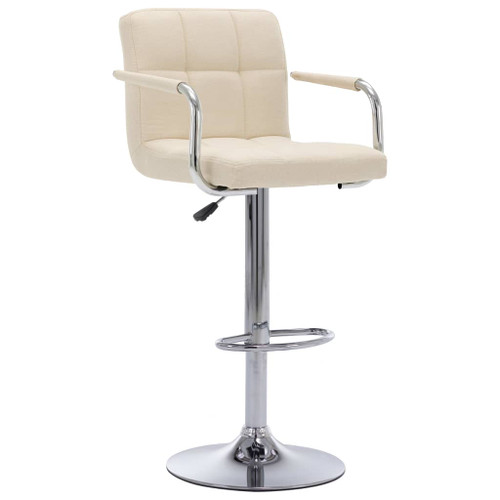 vidaXL Bar Stool Cream Fabric