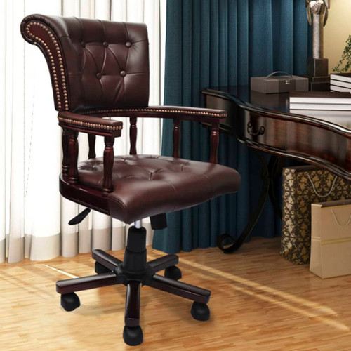 vidaXL Swivel Office Chair Brown