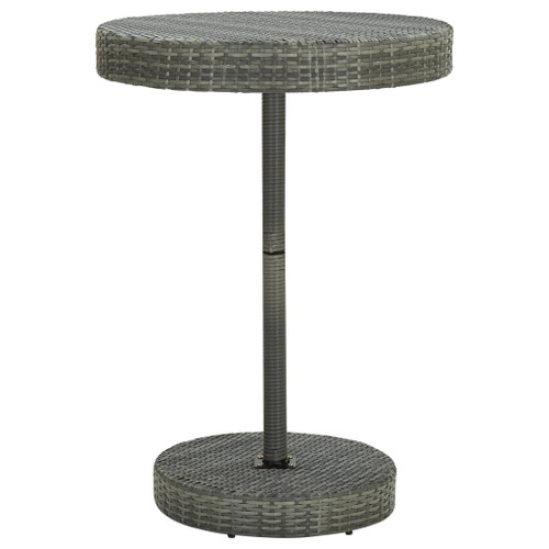 vidaXL Garden Table Grey 75.5x106 cm Poly Rattan