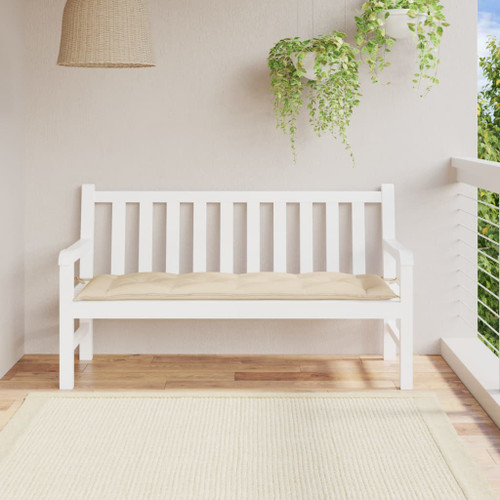 vidaXL Garden Bench Cushion Beige 150x50x7 cm Oxford Fabric