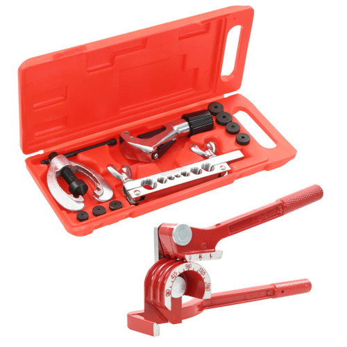 vidaXL Flaring Tool Kit Set Tube Bender Pipe Repair With Case