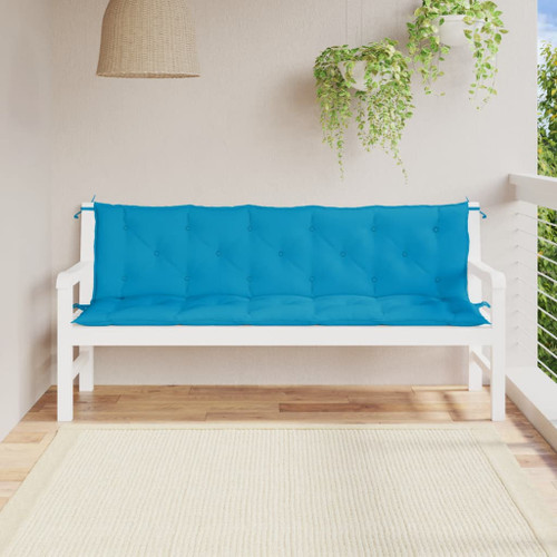 vidaXL Garden Bench Cushion Light Blue 180x(50+50)x7cm Oxford Fabric