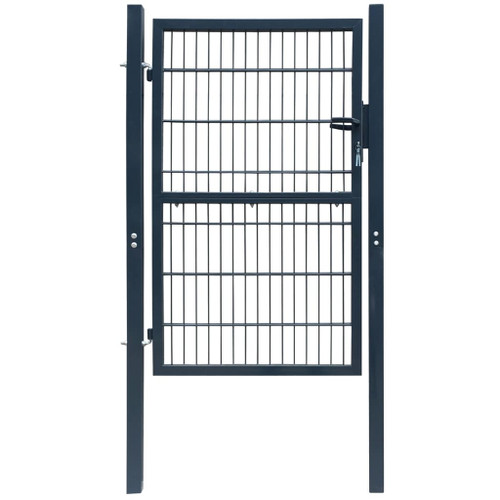 vidaXL 2D Fence Gate (Single) Anthracite Grey 106 x 190 cm