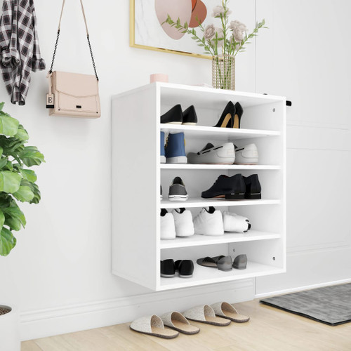 vidaXL Shoe Cabinet White 60x35x70 cm Engineered Wood