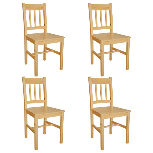 vidaXL Dining Chairs 4 pcs Pinewood