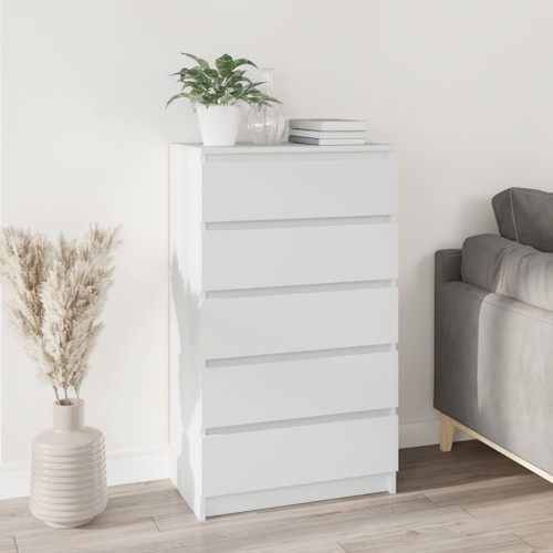 vidaXL Drawer Cabinet White 60x36x103 cm Engineered Wood