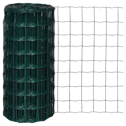 vidaXL Euro Fence Steel 10x0.8 m Green