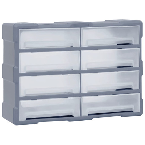 vidaXL Multi-drawer Organiser with 8 Big Drawers 52x16x37 cm