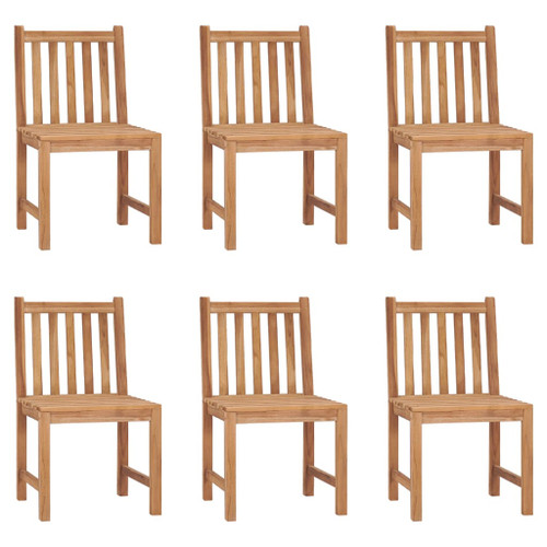 vidaXL Garden Chairs 6 pcs Solid Teak Wood