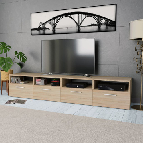 vidaXL TV Cabinets 2 pcs Engineered Wood 95x35x36 cm Oak