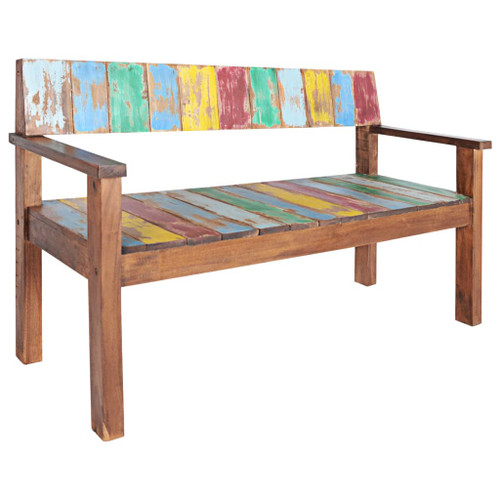 vidaXL Bench 115 cm Solid Reclaimed Wood