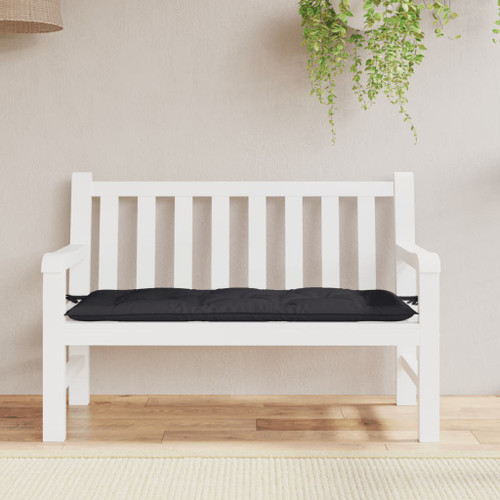 vidaXL Garden Bench Cushion Black 120x50x7 cm Oxford Fabric