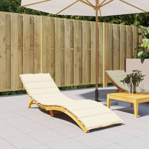 vidaXL Sun Lounger Cushion Cream 200x70x3cm Oxford Fabric