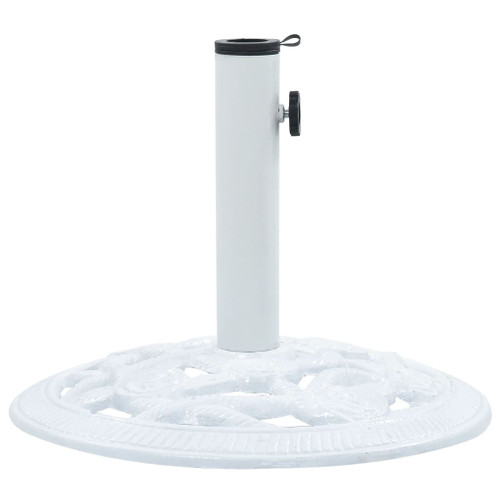 vidaXL Umbrella Base White 9 kg 40 cm Cast Iron