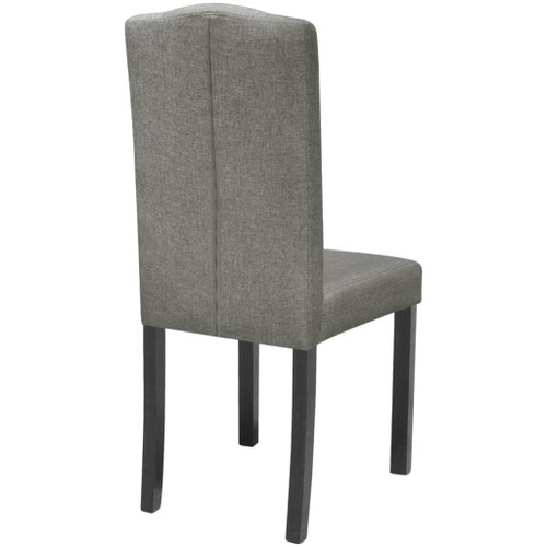 vidaXL 4 Dining Chairs Fabric Upholstery Dark Grey
